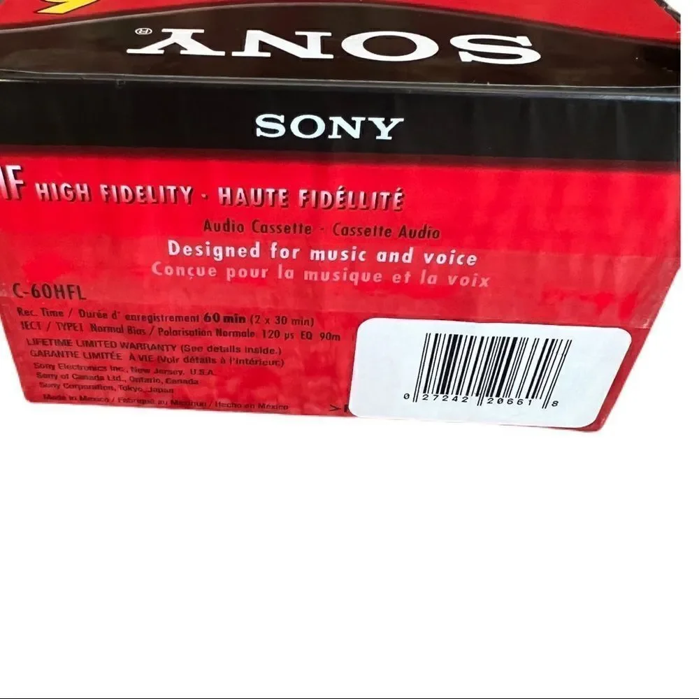 Sony High Fidelity Cassette Tapes. 6 Pack. 60 Minutes Each. New In Package!